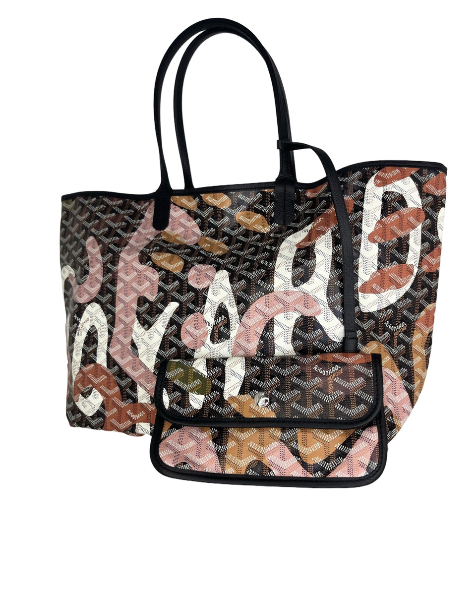 Goyard Black Goyardine Coated Canvas Camouflage Lettres 170th Anniversary Saint  Louis PM Tote - ShopStyle