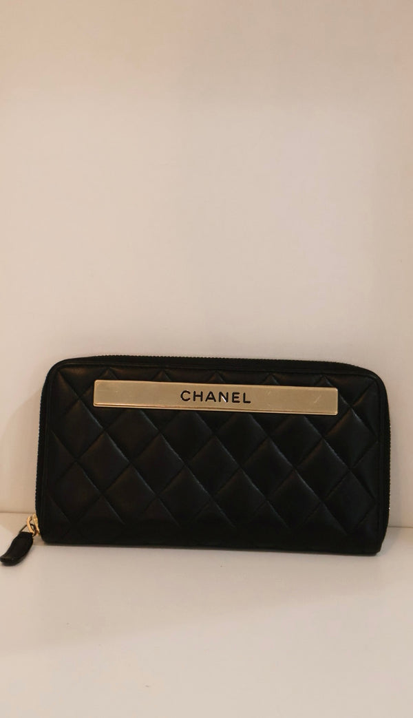 Chanel Lambskin Zipper Wallet
