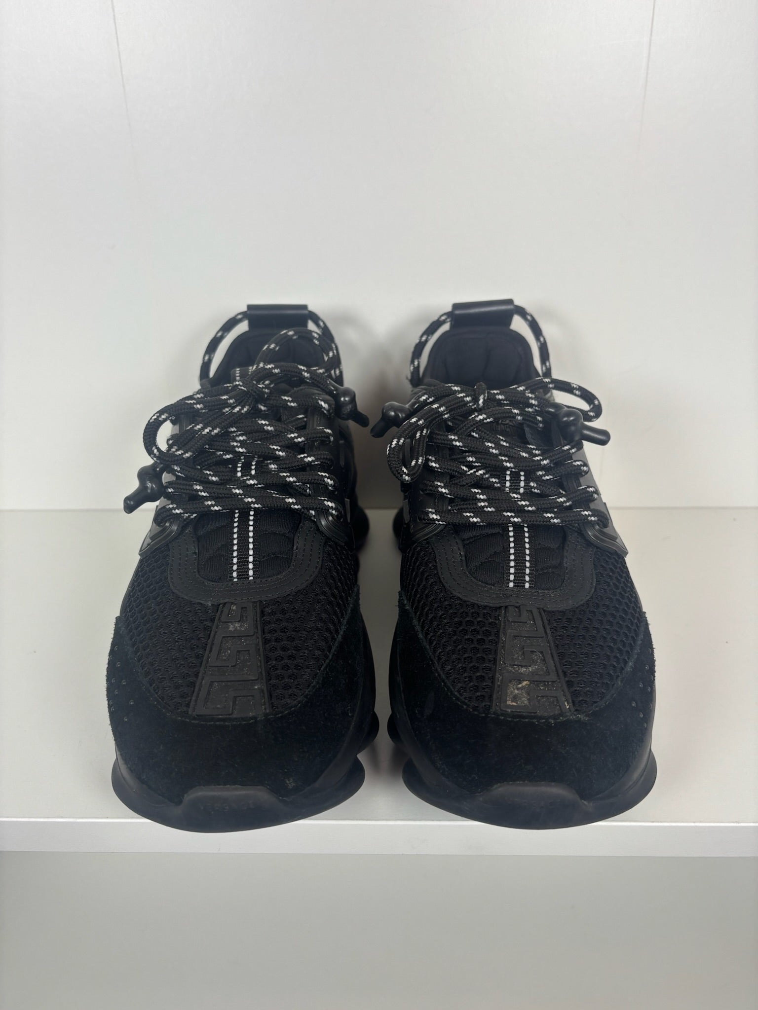 【送料&関税込】Versace Black Sneakers Versace Black Sneakers – My Sister's Closet Consignment