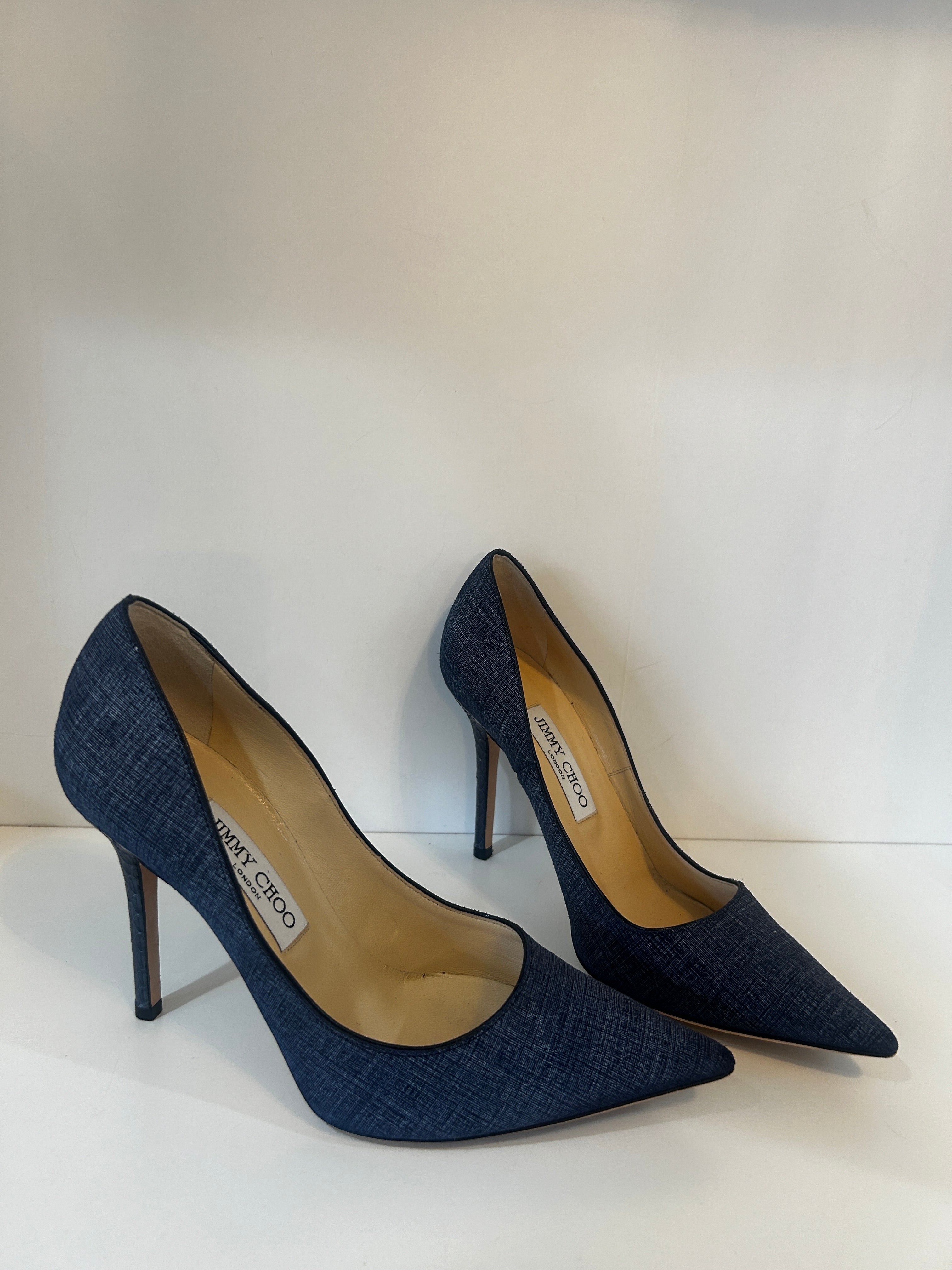 Jimmy Choo Denim Heels My Sister s Closet Consignment