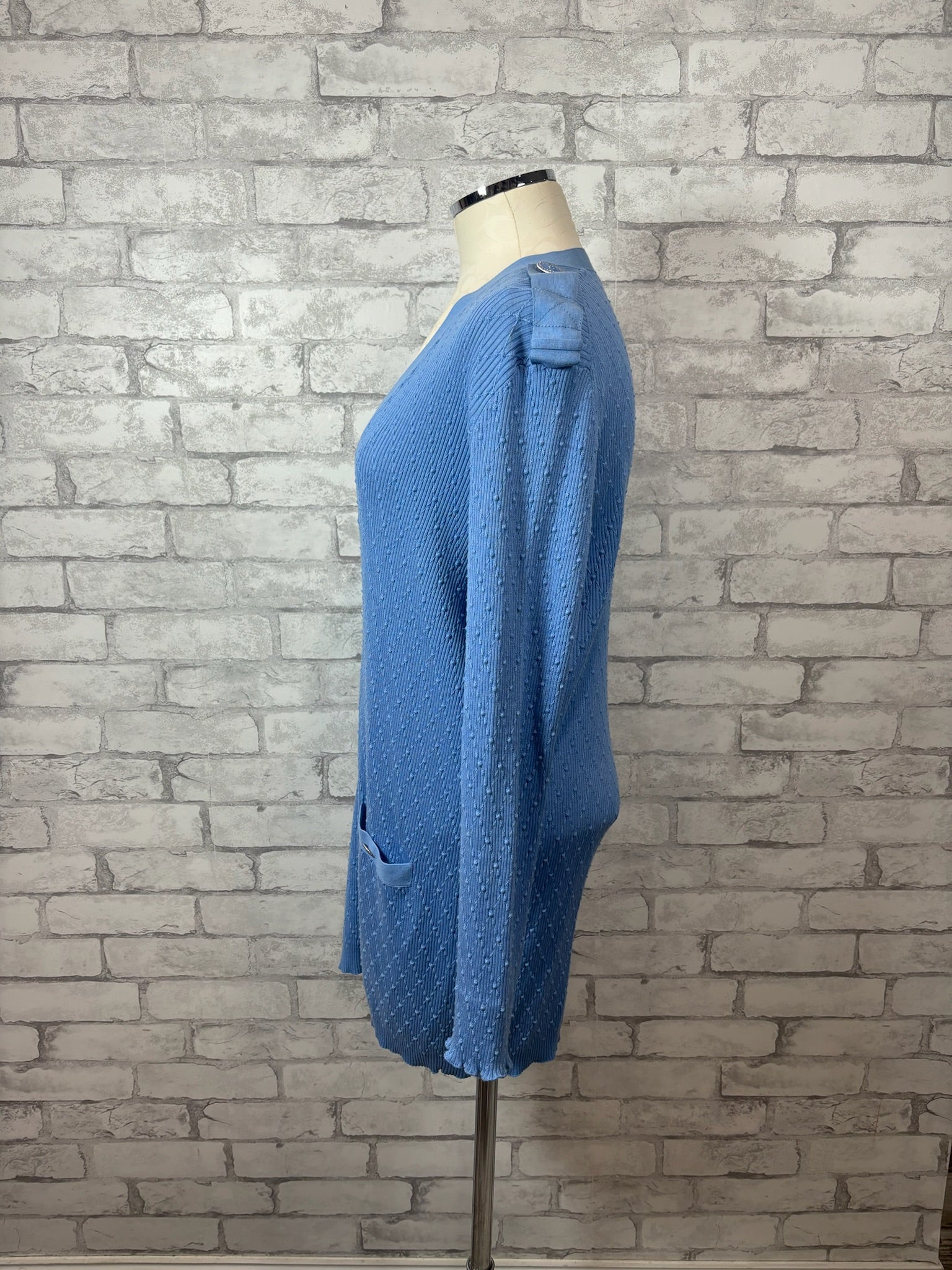 Chanel blue sweater hotsell